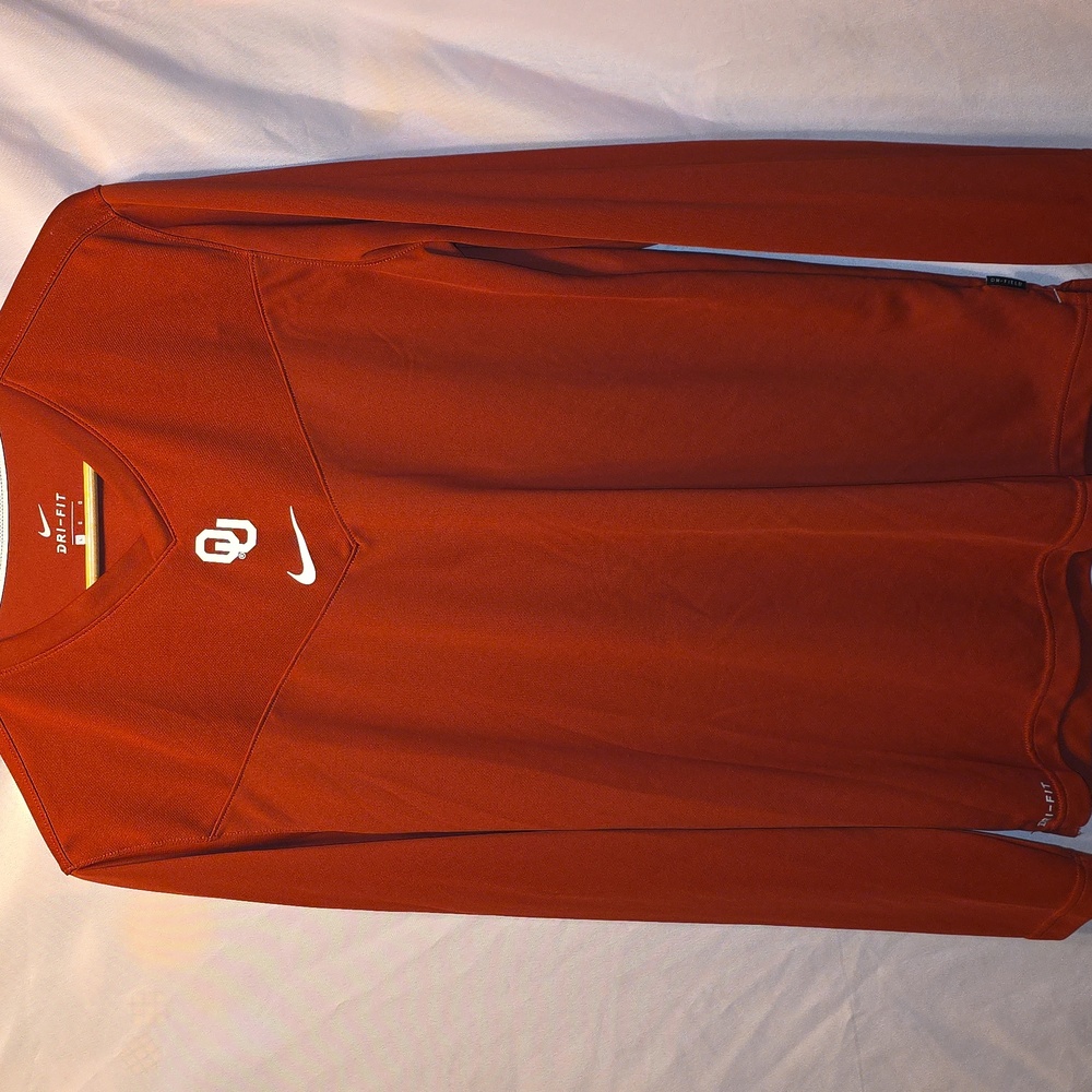 Nike Dri-FIT Red Shirt Mens Large Oklahoma Sooners (Matt # 27)